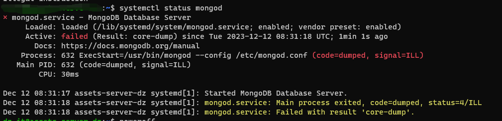 解决：PVE下的虚拟机无法启动MongoDB插图